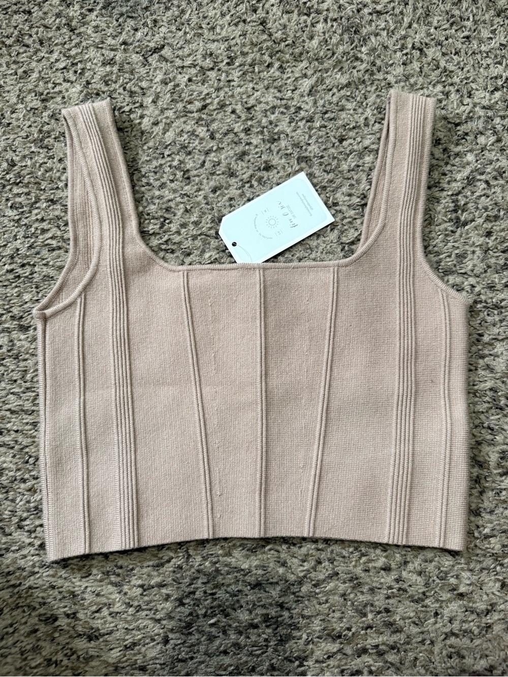 NWT tan crop top